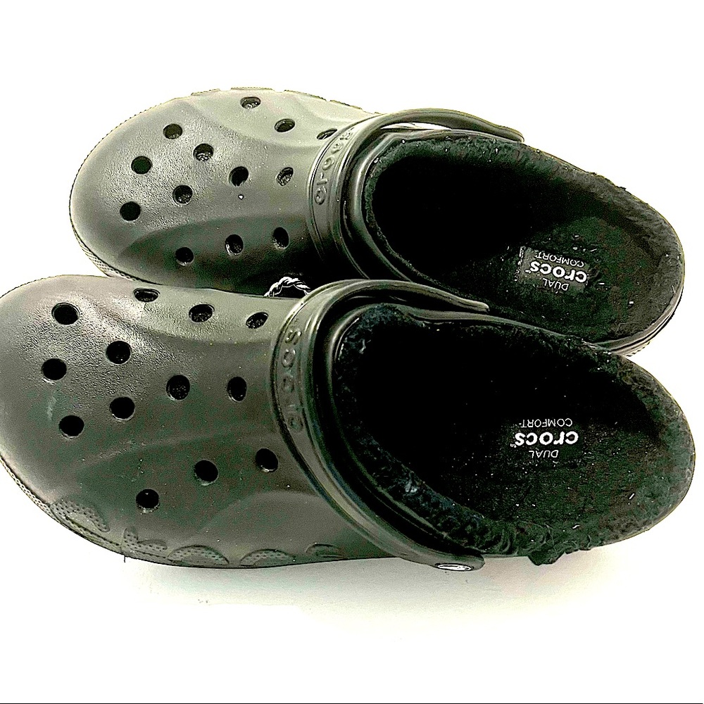 CROCS - Men’s Black Size 13 Fully Lined BAYA Black Clog - Excellent Condition